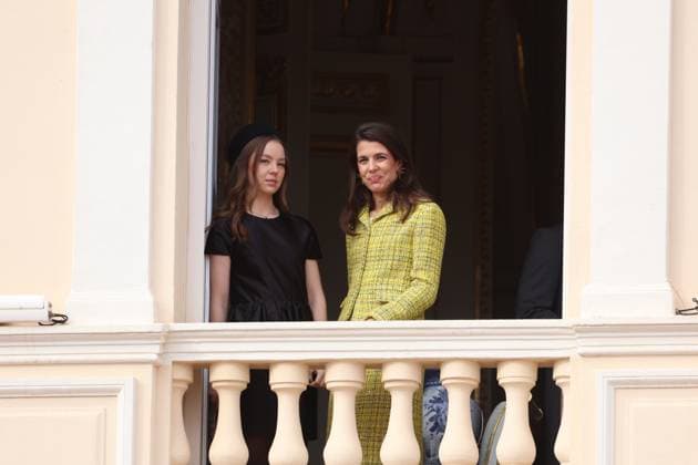 Balcony Palace during the Monaco National Day Celebrations NO TABLOIDS WEB & PRINT, BILDZEITUNG OUT, BILD.DE OUT, NO DAILY MAIL, NO DAILY MAIL GROUP, NO VOICI, NO CLOSER, NO PUBLIC Princess Charlotte, Princess Stephanie, Caroline, of Monaco,Andrea Casiraghi, Tatiana Santo Domingo ,Pierre Casiraghi, Beatrice Borromeo ,Louis Ducruet at the Balcony Palace during the Monaco National Day Celebrations, on November 19 TH 2025 Copyright: xFabricexChasseryx