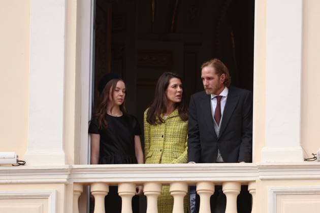 Balcony Palace during the Monaco National Day Celebrations NO TABLOIDS WEB & PRINT, BILDZEITUNG OUT, BILD.DE OUT, NO DAILY MAIL, NO DAILY MAIL GROUP, NO VOICI, NO CLOSER, NO PUBLIC Princess Charlotte, Princess Stephanie, Caroline, of Monaco,Andrea Casiraghi, Tatiana Santo Domingo ,Pierre Casiraghi, Beatrice Borromeo ,Louis Ducruet at the Balcony Palace during the Monaco National Day Celebrations, on November 19 TH 2025 Copyright: xFabricexChasseryx