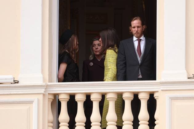 Balcony Palace during the Monaco National Day Celebrations NO TABLOIDS WEB & PRINT, BILDZEITUNG OUT, BILD.DE OUT, NO DAILY MAIL, NO DAILY MAIL GROUP, NO VOICI, NO CLOSER, NO PUBLIC Princess Charlotte, Princess Stephanie, Caroline, of Monaco,Andrea Casiraghi, Tatiana Santo Domingo ,Pierre Casiraghi, Beatrice Borromeo ,Louis Ducruet at the Balcony Palace during the Monaco National Day Celebrations, on November 19 TH 2025 Copyright: xFabricexChasseryx