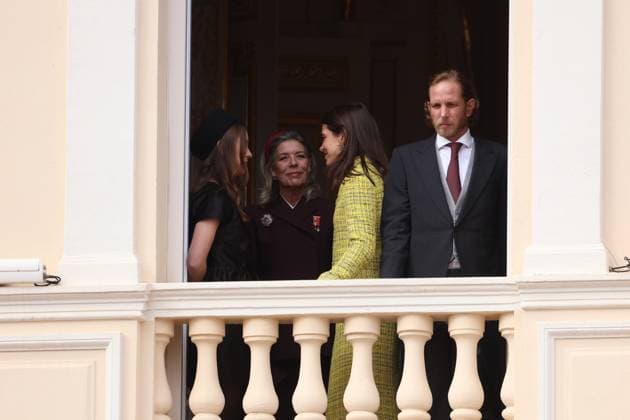 Balcony Palace during the Monaco National Day Celebrations NO TABLOIDS WEB & PRINT, BILDZEITUNG OUT, BILD.DE OUT, NO DAILY MAIL, NO DAILY MAIL GROUP, NO VOICI, NO CLOSER, NO PUBLIC Princess Charlotte, Princess Stephanie, Caroline, of Monaco,Andrea Casiraghi, Tatiana Santo Domingo ,Pierre Casiraghi, Beatrice Borromeo ,Louis Ducruet at the Balcony Palace during the Monaco National Day Celebrations, on November 19 TH 2025 Copyright: xFabricexChasseryx
