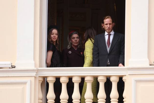 Balcony Palace during the Monaco National Day Celebrations NO TABLOIDS WEB & PRINT, BILDZEITUNG OUT, BILD.DE OUT, NO DAILY MAIL, NO DAILY MAIL GROUP, NO VOICI, NO CLOSER, NO PUBLIC Princess Charlotte, Princess Stephanie, Caroline, of Monaco,Andrea Casiraghi, Tatiana Santo Domingo ,Pierre Casiraghi, Beatrice Borromeo ,Louis Ducruet at the Balcony Palace during the Monaco National Day Celebrations, on November 19 TH 2025 Copyright: xFabricexChasseryx