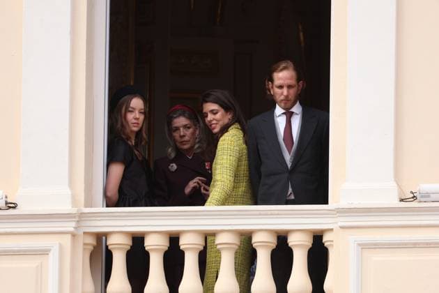 Balcony Palace during the Monaco National Day Celebrations NO TABLOIDS WEB & PRINT, BILDZEITUNG OUT, BILD.DE OUT, NO DAILY MAIL, NO DAILY MAIL GROUP, NO VOICI, NO CLOSER, NO PUBLIC Princess Charlotte, Princess Stephanie, Caroline, of Monaco,Andrea Casiraghi, Tatiana Santo Domingo ,Pierre Casiraghi, Beatrice Borromeo ,Louis Ducruet at the Balcony Palace during the Monaco National Day Celebrations, on November 19 TH 2025 Copyright: xFabricexChasseryx