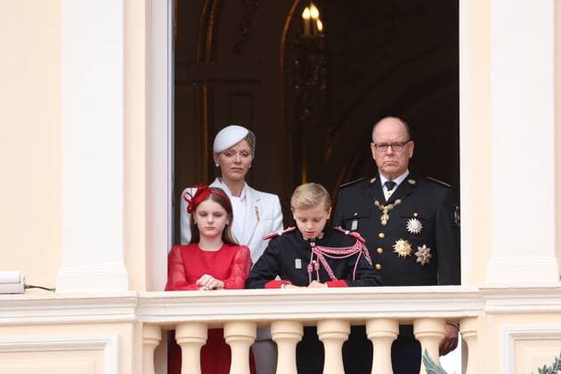 Balcony Palace during the Monaco National Day Celebrations NO TABLOIDS WEB & PRINT, BILDZEITUNG OUT, BILD.DE OUT, NO DAILY MAIL, NO DAILY MAIL GROUP, NO VOICI, NO CLOSER, NO PUBLIC Princess Charlotte, Princess Stephanie, Caroline, of Monaco,Andrea Casiraghi, Tatiana Santo Domingo ,Pierre Casiraghi, Beatrice Borromeo ,Louis Ducruet at the Balcony Palace during the Monaco National Day Celebrations, on November 19 TH 2025 Copyright: xFabricexChasseryx