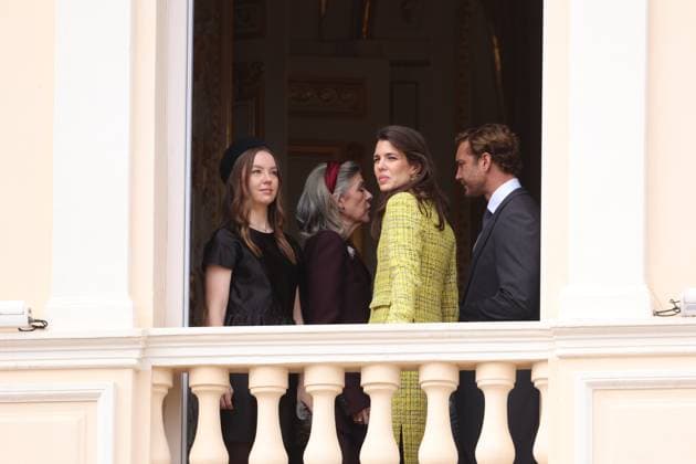 Balcony Palace during the Monaco National Day Celebrations NO TABLOIDS WEB & PRINT, BILDZEITUNG OUT, BILD.DE OUT, NO DAILY MAIL, NO DAILY MAIL GROUP, NO VOICI, NO CLOSER, NO PUBLIC Princess Charlotte, Princess Stephanie, Caroline, of Monaco,Andrea Casiraghi, Tatiana Santo Domingo ,Pierre Casiraghi, Beatrice Borromeo ,Louis Ducruet at the Balcony Palace during the Monaco National Day Celebrations, on November 19 TH 2025 Copyright: xFabricexChasseryx