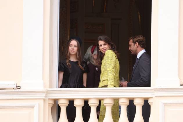 Balcony Palace during the Monaco National Day Celebrations NO TABLOIDS WEB & PRINT, BILDZEITUNG OUT, BILD.DE OUT, NO DAILY MAIL, NO DAILY MAIL GROUP, NO VOICI, NO CLOSER, NO PUBLIC Princess Charlotte, Princess Stephanie, Caroline, of Monaco,Andrea Casiraghi, Tatiana Santo Domingo ,Pierre Casiraghi, Beatrice Borromeo ,Louis Ducruet at the Balcony Palace during the Monaco National Day Celebrations, on November 19 TH 2025 Copyright: xFabricexChasseryx