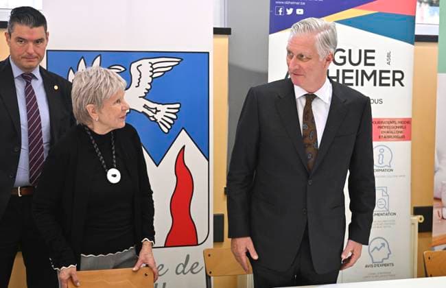 The King Visits Alzheimer Cafe JUPRELLE, BELGIUM - NOVEMBER 26 : King Philippe participates in a session of the Alzheimer Café in Juprelle, a ViADem municipality (dementia-friendly city or municipality). The Alzheimer Café is a meeting place where people with Alzheimer s disease, their loved ones, carers, healthcare providers and other interested parties can meet in a warm and informal atmosphere. Over snacks and drinks, they talk about daily life with the disease and work to break down taboos. It is not a medical consultation or therapy, but a place where people can get information, share experiences, find support and reduce loneliness. The meetings are organised by De Ligue Nationale Alzheimer Liga ASBL vzw Vog, chaired by Baroness Hen Copyright: xBertxVanxDenxBrouckex