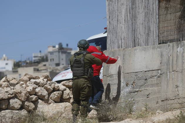 Israeli forces demolish Palestinian home in Hebron-area village Israeli army forces, accompanied by bulldozers, demolish a Palestinian home in the village of al-Deirat, east of Yatta, south of Hebron in the West Bank, on May 4, 2026. The demolition left a family, including children, displaced, as the operation was carried out under military presence that prevented residents from approaching, amid ongoing demolitions in various areas across the West Bank. Photo by Mamoun Wazwaz apaimages Hebron West Bank Palestinian Territory 040526_Hebron_MW_00(33) Copyright: xapaimagesxMamounxWazwazx xapaimagesx
