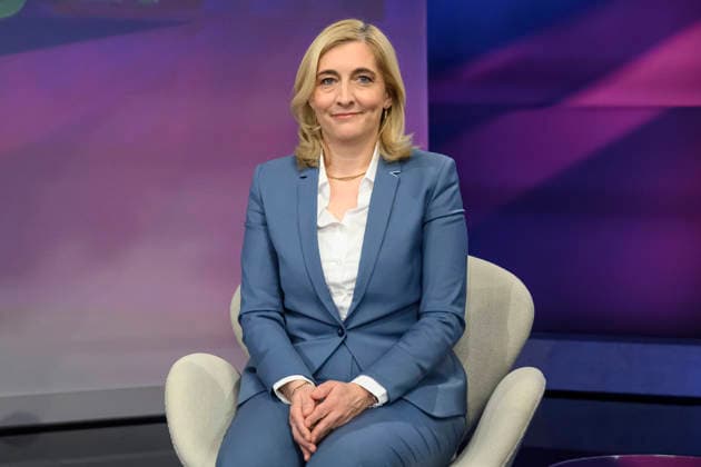 v.l.: Nina Warken, CDU (Bundesgesundheitsministerin), GER, Berlin, Studio, zu Gast bei Maischberger, politische Talkshow, TV, Format, mit Moderatorin Sandra Maischberger, Das Erste, aus Adlershof Am Studio 20, 05. Mai 2026, Copyright: HMBxMedia UwexKoch
