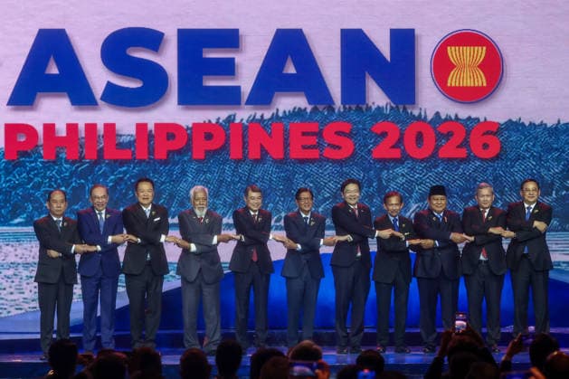Southeast Asian leaders gather at Opening Ceremony of ASEAN Summit and Related Meetings 2026 CEBU, PHILIPPINES - MAY 8: (L-R) Myanmar s Permanent Foreign Secretary U Hau Khan Sum, Malaysia s Prime Minister Anwar Ibrahim, Thailand s Prime Minister Anutin Charnvirakul, Timor-Leste s Prime Minister Xanana Gusmao, Vietnam s Prime Minister Le Minh Hung, Philippine President Ferdinand Bongbong Romualdez Marcos Jr., Singapore s Prime Minister Lawerence Wong, Brunei s Prime Minister Hassanal Bolkiah, Indonesia s Prime Minister Prabowo Subianto, Cambodia s Hun Manet, and Lao s Prime Minister Sonexay Siphandone during a family photo session at the official opening ceremony of the 48th ASEAN Summit and Related Meetings, in Cebu, Philippines, on May Copyright: x2026xAnadoluxDanielxCengx