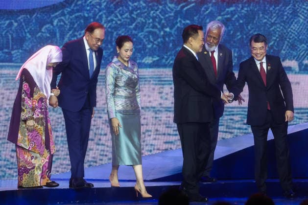 Southeast Asian leaders gather at Opening Ceremony of ASEAN Summit and Related Meetings 2026 CEBU, PHILIPPINES - MAY 8: Heads of state from ASEAN member countries during the official opening ceremony of the 48th ASEAN Summit and Related Meetings, in Cebu, Philippines, on May 8, 2026. Top leaders of ASEAN member states from across Southeast Asia gather to discuss key international and regional issues, including conflict in the Middle East, trade and economic development, fuel and energy crisis, and South China Sea territorial disputes. The summit comes just a few days ahead of a meeting between United States President Donald Trump and Chinese President Xi Jinping, which will take place in mid-May. Daniel Ceng Anadolu Cebu Philippines. Edit Copyright: x2026xAnadoluxDanielxCengx