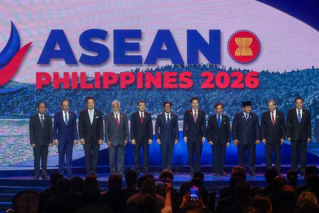 Southeast Asian leaders gather at Opening Ceremony of ASEAN Summit and Related Meetings 2026 CEBU, PHILIPPINES - MAY 8: (L-R) Myanmar s Permanent Foreign Secretary U Hau Khan Sum, Malaysia s Prime Minister Anwar Ibrahim, Thailand s Prime Minister Anutin Charnvirakul, Timor-Leste s Prime Minister Xanana Gusmao, Vietnam s Prime Minister Le Minh Hung, Philippine President Ferdinand Bongbong Romualdez Marcos Jr., Singapore s Prime Minister Lawerence Wong, Brunei s Prime Minister Hassanal Bolkiah, Indonesia s Prime Minister Prabowo Subianto, Cambodia s Hun Manet, and Lao s Prime Minister Sonexay Siphandone during a family photo session at the official opening ceremony of the 48th ASEAN Summit and Related Meetings, in Cebu, Philippines, on May Copyright: x2026xAnadoluxDanielxCengx