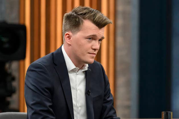 im Bild v.l.: Luca Piwodda, Bürgermeister Gartz (Oder), Partei des Fortschritts PdF, GER, Berlin, Studio, zu Gast bei - Caren Miosga, Polittalk, TV, Format, Aufzeichnung, aufgezeichnet, Das Erste, aus Adlershof - am Studio 20, Thema: Wie will die SPD Vertrauen zurückgewinnen, Frau Schwesig? 10.05.2026 Copyright: HMBxMedia UwexKoch