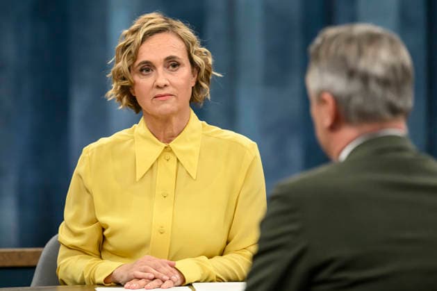 im Bild v.l.: Caren Miosga, GER, Berlin, Studio, zu Gast bei - Caren Miosga, Polittalk, TV, Format, Aufzeichnung, aufgezeichnet, Das Erste, aus Adlershof - am Studio 20, Thema: Wie will die SPD Vertrauen zurückgewinnen, Frau Schwesig? 10.05.2026 Copyright: HMBxMedia UwexKoch