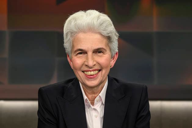 im Bild v.l.: Marie-Agnes Strack-Zimmermann: Abgeordnete im Europaparlament, war während des ESC in Düsseldorf Erste Bürgermeisterin, GER, Berlin, hart aber fair - Polittalk, TV, Format, mit Moderator - Louis Klamroth, Das Erste, Das Thema: Mehr als Musik: Wie politisch ist der ESC? 11.05.2026, Copyright: HMBxMedia UwexKoch