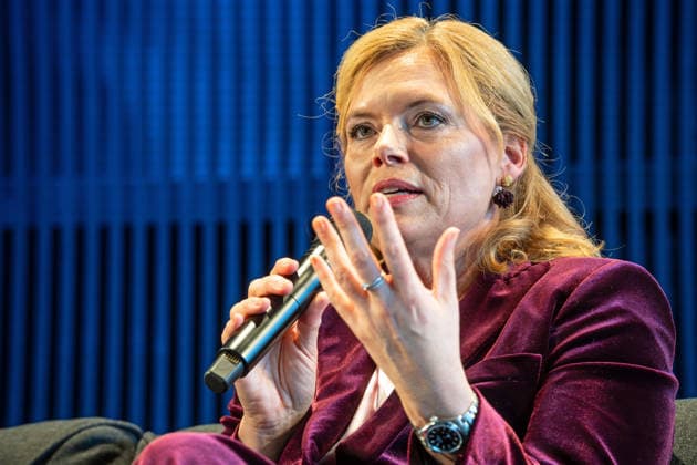 Julia Klöckner, CDU, Bundestagspräsidentin, Veranstaltung beim 104. Deutscher Katholikentag, Würzburg, 15. Mai 2026 Deutschland, Würzburg, 15. Mai 2026, Julia Klöckner, CDU, Bundestagspräsidentin, in der Reihe Frings fragt..., zum Thema: Wie finden sich Kompromisse in einer aufgeheizten Gesellschaft?, Mozartareal, Freitagnachmittag, 104. Deutscher Katholikentag, das Motto des Kirchentags lautet: Hab Mut, steh auf!, katholische Kirche, Demokratie, Bayern