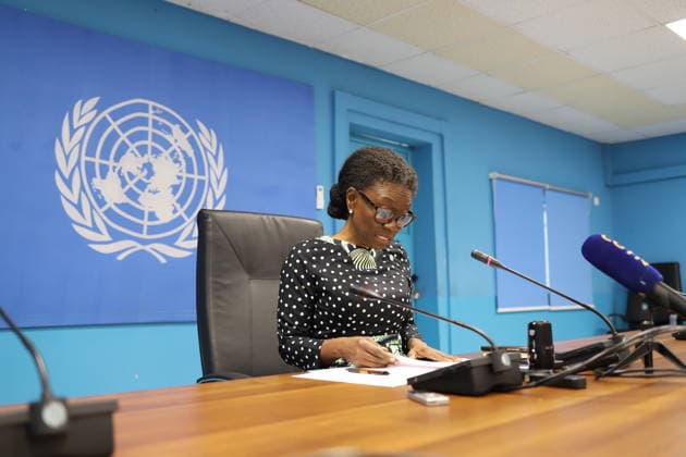 May 19, 2026, Juba, Ces Juba, South Sudan: The newly appointed Special Representative of the UN Secretary General and Head of the United Nations Mission in South Sudan, ANITA KIKI GBEHO, has called for inclusive dialogue and renewed commitment to peace in South Sudan..Speaking during her inaugural press conference in Juba on Tuesday, Ms. GBEHO emphasized the importance of resolving political differences through peaceful and inclusive engagement among South Sudanese leaders and stakeholders..Ms. GBEHO, a Ghanaian diplomat born in 1964, officially assumed office as the Special Representative of the United Nations Secretary General and Head of UNMISS in 2026. Prior to her appointment, she served as Deputy Special Representative in South Suda - ZUMAb132 20260519_zip_b132_001 Copyright: xSamirxBolx