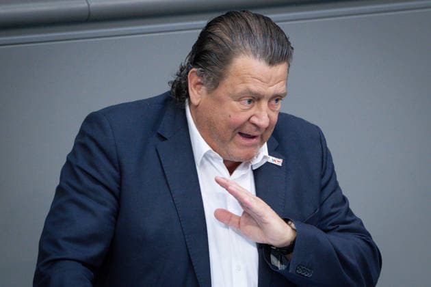 Deutscher Bundestag, 80. Plenarsitzung Stephan Brandner (AfD) im Portrait bei seiner Rede zum Tagesordnungspunkt Einsetzung eines UA: Angriff auf die Nordstream-Pipelines bei der 80. Sitzung des Deutschen Bundestag in Berlin, 21.05.2026 Berlin Berlin Deutschland