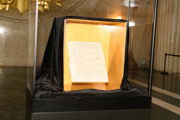 June 15, 2026, Dallas, Texas, USA: In celebration of the 250th anniversary of the United States, a rare, original copy of the Declaration of Independence will temporarily be on display at the Hall of State from June 15 to July 17, 2026 alongside other historic documents from the Dallas Historical Societyâ€⠢s collection...Dallas is home to the Lost Copy of the United States Declaration of Independence, a rare original Dunlap broadside printed on the night of July 4, 1776. It is the only copy known to exist west of the Mississippi River...When the Continental Congress adopted the Declaration of Independence in Philadelphia, printer John Dunlap was commissioned to produce about 200 broadsides to be distributed across the colonies. - ZUMAa183 20260615_znp_a183_003 Copyright: xAvixAdelmanx