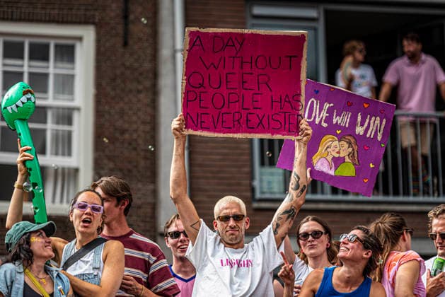 August 1, 2026, Amsterdam, North Holland, Netherlands: August 1, 2026, Amsterdam, the Netherlands. Hundreds of thousands of spectators joined the 30th edition of the Pride Canal Parade, the highlight of WorldPride Amsterdam 2026. This yearâ€⠢s parade also included the WorldPride Stadium grandstand, with seating for approximately 10,000 people to watch as floats pass. Amsterdam Netherlands - ZUMAp202 20260801_zip_p202_025 Copyright: xJamesxPetermeierx