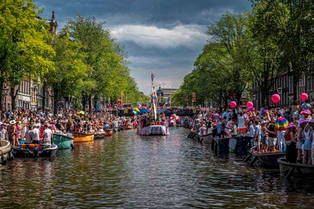 August 1, 2026, Amsterdam, North Holland, Netherlands: August 1, 2026, Amsterdam, the Netherlands. Hundreds of thousands of spectators joined the 30th edition of the Pride Canal Parade, the highlight of WorldPride Amsterdam 2026. This yearâ€⠢s parade also included the WorldPride Stadium grandstand, with seating for approximately 10,000 people to watch as floats pass. Amsterdam Netherlands - ZUMAp202 20260801_zip_p202_026 Copyright: xJamesxPetermeierx
