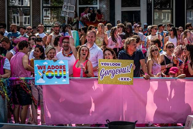 August 1, 2026, Amsterdam, North Holland, Netherlands: August 1, 2026, Amsterdam, the Netherlands. Hundreds of thousands of spectators joined the 30th edition of the Pride Canal Parade, the highlight of WorldPride Amsterdam 2026. This yearâ€⠢s parade also included the WorldPride Stadium grandstand, with seating for approximately 10,000 people to watch as floats pass. Amsterdam Netherlands - ZUMAp202 20260801_zip_p202_031 Copyright: xJamesxPetermeierx