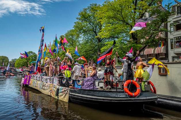 August 1, 2026, Amsterdam, North Holland, Netherlands: August 1, 2026, Amsterdam, the Netherlands. Hundreds of thousands of spectators joined the 30th edition of the Pride Canal Parade, the highlight of WorldPride Amsterdam 2026. This yearâ€⠢s parade also included the WorldPride Stadium grandstand, with seating for approximately 10,000 people to watch as floats pass. Amsterdam Netherlands - ZUMAp202 20260801_zip_p202_032 Copyright: xJamesxPetermeierx