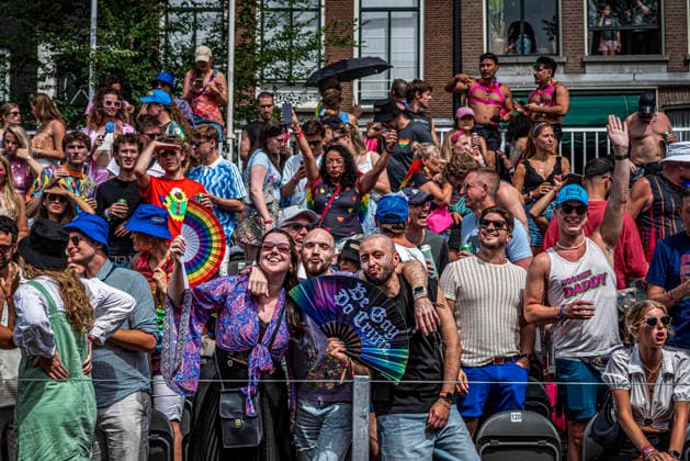 August 1, 2026, Amsterdam, North Holland, Netherlands: Floats pass through WorldPride Stadium during Amsterdam Pride s Canal Parade on August 1, 2026, in Amsterdam, the Netherlands. Hundreds of thousands of spectators joined the 30th edition of the Pride Canal Parade, the highlight of WorldPride Amsterdam 2026. This yearâ€⠢s parade also included the WorldPride Stadium grandstand, with seating for approximately 10,000 people to watch as floats pass. Amsterdam Netherlands - ZUMAp202 20260801_zip_p202_037 Copyright: xJamesxPetermeierx