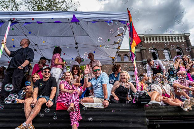 August 1, 2026, Amsterdam, North Holland, Netherlands: August 1, 2026, Amsterdam, the Netherlands. Hundreds of thousands of spectators joined the 30th edition of the Pride Canal Parade, the highlight of WorldPride Amsterdam 2026. This yearâ€⠢s parade also included the WorldPride Stadium grandstand, with seating for approximately 10,000 people to watch as floats pass. Amsterdam Netherlands - ZUMAp202 20260801_zip_p202_038 Copyright: xJamesxPetermeierx