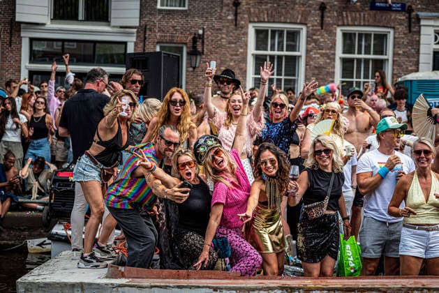 August 1, 2026, Amsterdam, North Holland, Netherlands: August 1, 2026, Amsterdam, the Netherlands. Hundreds of thousands of spectators joined the 30th edition of the Pride Canal Parade, the highlight of WorldPride Amsterdam 2026. This yearâ€⠢s parade also included the WorldPride Stadium grandstand, with seating for approximately 10,000 people to watch as floats pass. Amsterdam Netherlands - ZUMAp202 20260801_zip_p202_040 Copyright: xJamesxPetermeierx