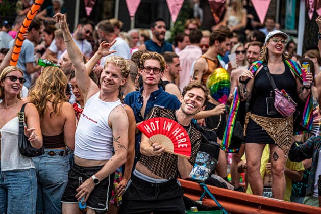 August 1, 2026, Amsterdam, North Holland, Netherlands: August 1, 2026, Amsterdam, the Netherlands. Hundreds of thousands of spectators joined the 30th edition of the Pride Canal Parade, the highlight of WorldPride Amsterdam 2026. This yearâ€⠢s parade also included the WorldPride Stadium grandstand, with seating for approximately 10,000 people to watch as floats pass. Amsterdam Netherlands - ZUMAp202 20260801_zip_p202_043 Copyright: xJamesxPetermeierx