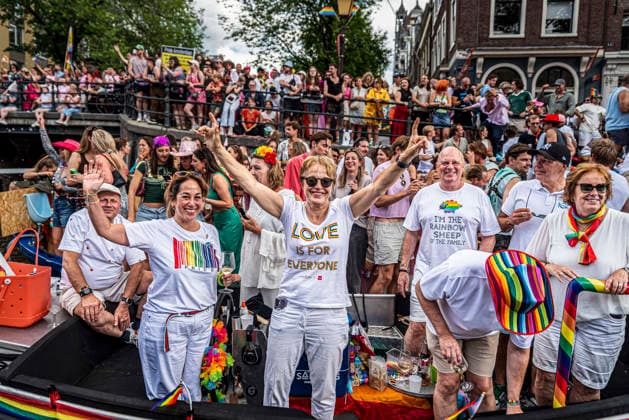 August 1, 2026, Amsterdam, North Holland, Netherlands: August 1, 2026, Amsterdam, the Netherlands. Hundreds of thousands of spectators joined the 30th edition of the Pride Canal Parade, the highlight of WorldPride Amsterdam 2026. This yearâ€⠢s parade also included the WorldPride Stadium grandstand, with seating for approximately 10,000 people to watch as floats pass. Amsterdam Netherlands - ZUMAp202 20260801_zip_p202_044 Copyright: xJamesxPetermeierx