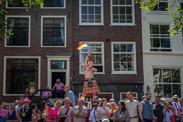 August 1, 2026, Amsterdam, North Holland, Netherlands: August 1, 2026, Amsterdam, the Netherlands. Hundreds of thousands of spectators joined the 30th edition of the Pride Canal Parade, the highlight of WorldPride Amsterdam 2026. This yearâ€⠢s parade also included the WorldPride Stadium grandstand, with seating for approximately 10,000 people to watch as floats pass. Amsterdam Netherlands - ZUMAp202 20260801_zip_p202_049 Copyright: xJamesxPetermeierx