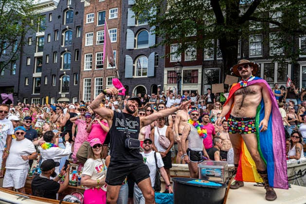 August 1, 2026, Amsterdam, North Holland, Netherlands: August 1, 2026, Amsterdam, the Netherlands. Hundreds of thousands of spectators joined the 30th edition of the Pride Canal Parade, the highlight of WorldPride Amsterdam 2026. This yearâ€⠢s parade also included the WorldPride Stadium grandstand, with seating for approximately 10,000 people to watch as floats pass. Amsterdam Netherlands - ZUMAp202 20260801_zip_p202_054 Copyright: xJamesxPetermeierx