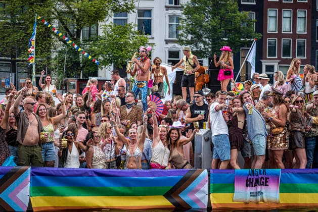 August 1, 2026, Amsterdam, North Holland, Netherlands: August 1, 2026, Amsterdam, the Netherlands. Hundreds of thousands of spectators joined the 30th edition of the Pride Canal Parade, the highlight of WorldPride Amsterdam 2026. This yearâ€⠢s parade also included the WorldPride Stadium grandstand, with seating for approximately 10,000 people to watch as floats pass. Amsterdam Netherlands - ZUMAp202 20260801_zip_p202_059 Copyright: xJamesxPetermeierx