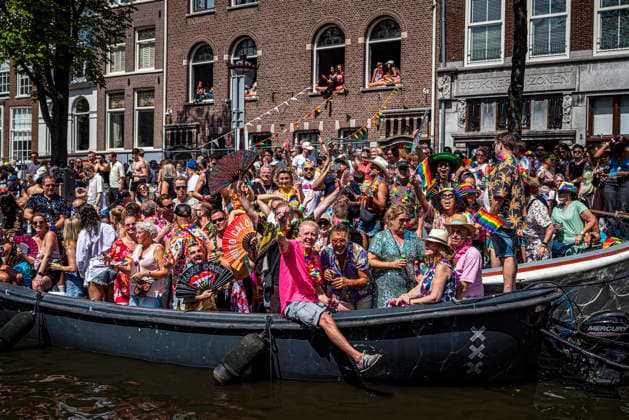 August 1, 2026, Amsterdam, North Holland, Netherlands: August 1, 2026, Amsterdam, the Netherlands. Hundreds of thousands of spectators joined the 30th edition of the Pride Canal Parade, the highlight of WorldPride Amsterdam 2026. This yearâ€⠢s parade also included the WorldPride Stadium grandstand, with seating for approximately 10,000 people to watch as floats pass. Amsterdam Netherlands - ZUMAp202 20260801_zip_p202_060 Copyright: xJamesxPetermeierx
