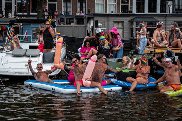 August 1, 2026, Amsterdam, North Holland, Netherlands: August 1, 2026, Amsterdam, the Netherlands. Hundreds of thousands of spectators joined the 30th edition of the Pride Canal Parade, the highlight of WorldPride Amsterdam 2026. This yearâ€⠢s parade also included the WorldPride Stadium grandstand, with seating for approximately 10,000 people to watch as floats pass. Amsterdam Netherlands - ZUMAp202 20260801_zip_p202_061 Copyright: xJamesxPetermeierx