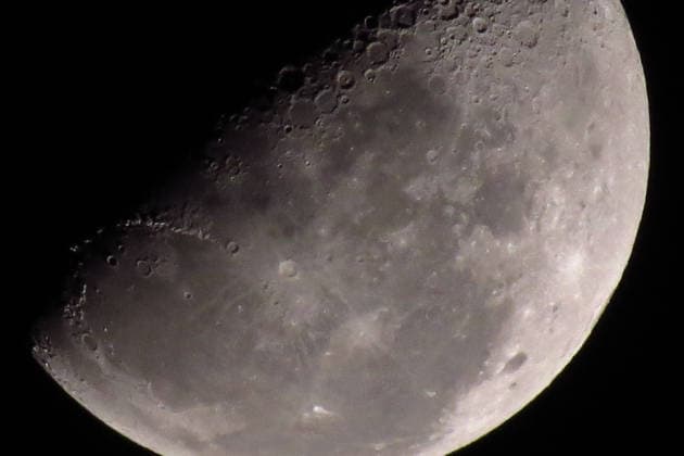 August 5, 2026, Sao Paulo, Sao Paulo, Brazil: Moon in August 5, 2026. SpaceX Falcon 9 lunar impact was not visible to thousands of people with telescopes and live streams on youtube. The collision hit the moon 06:35 UTC on August 5, 2026, near Einstein Crater. The 4-ton booster strikes at 5,400 mph (8.700 km h), it releases energy equal to 3 tons of TNT. August 5, 2026, in Sao Paulo, Brazil. Sao Paulo Brazil - ZUMAd222 20260805_znp_d222_003 Copyright: xSauloxDiasx