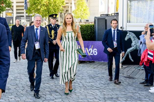 Aken, The Netherlands, 2026-08-11 18:02:38 AACHEN, 11-08-2026, Allianz Park Princess of Orange Princess Amalia attends the opening of the 2026 FEI World Championships in Aachen. The FEI World Championships is a large-scale global equestrian event where world titles are contested in all six equestrian disciplines: dressage, eventing, driving, para-dressage, show jumping, and vaulting. This year, the event is being organized in Aachen, which, like Rotterdam, is known for its Concours Hippique International Officiel (CHIO), and takes place at Allianz Park. PHOTO: NLBeeld Patrick van Emst Credit: NL Beeld Patrick van Emst Copyright: xx x