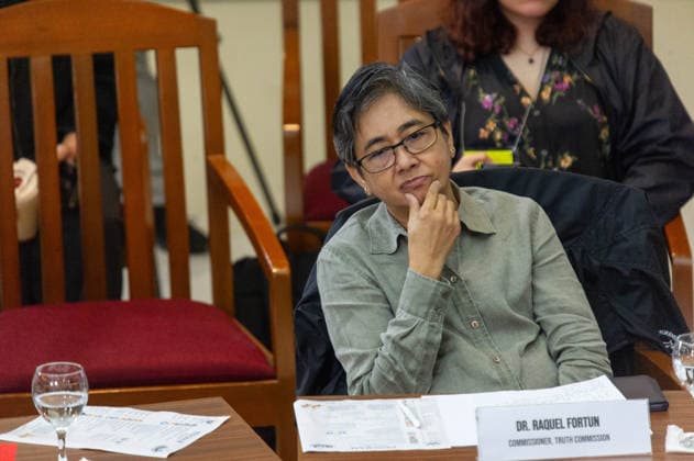 August 14, 2026, Manila, Metro Manila, Philippines: The Philippine Truth Commission, composed of human rights workers and clergy people, hosts its first public truth-telling session, this morning of August 14 in the Pope Pius XII Center in Manila. The commission discussed the case of Raymart Siapo, a 19 year victim of the former Duterte Administrationâ€⠢s ‘War on Drugs. According to Luzviminda Siapo, the mother of Raymart who spoke before the commission, his son was abducted and killed by 14 unidentified individuals. Manila Philippines - ZUMAp220 20260814_zip_p220_001 Copyright: xCharlesxPerezx