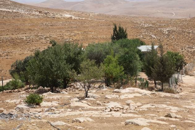 August 16, 2026, Masafer Yatta, Palestine, State of: MASAFER YATTA, WEST BANK, PALESTINE, AUGUST 16, 2026: Palestinian Abdullah Dababseh holds his phone displaying a demolition order issued by the Israeli army for the cave where he lives in Khirbet Khallet Al-Dabaa, south of Hebron. According to local residents, demolition orders were issued for three homes, three caves, a school, trees and crops in the area. Residents said the village was demolished in May 2025, forcing some Palestinians to live in caves. Masafer Yatta Palestine, State of - ZUMAq101 20260816_zna_q101_110 Copyright: xMosabxShawerx