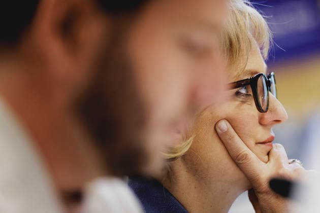 (R-L) Franziska Brantner, Co-Vorsitzende von Buendnis 90 Die Gruenen, und Felix Banaszak, Co-Vorsitzender von Buendnis 90 Die Gruenen, aufgenommen im Rahmen der Klausur des Bundesvorstandes von Buendnis 90 Die Gruenen in Berlin, 28.08.2026. Berlin Deutschland Copyright: xFlorianxGaertnerx