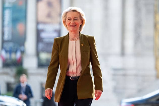 Ursula von der Leyen, President of the European Commission, at the Space Summit at the Grand Palais in Paris, September 10, 2026. Nearly 1,100 companies from the space sector will also be present at the Grand Palais, demonstrating the exceptional mobilization of the global space ecosystem around this event, organized by France and Germany. The Summit will address all issues related to the development and innovation of the space sector through three key themes: 1) tackling the challenges of the global space economy through international cooperation; 2) advancing science, technology, and space exploration from an international perspective; and 3) ensuring space security through dialogue, defense, and partnerships. Jeanne Accorsini Pool Besti Copyright: xJeannexAccorsini Pool BestimagexJeannexAccorsini Pool Bestimagex