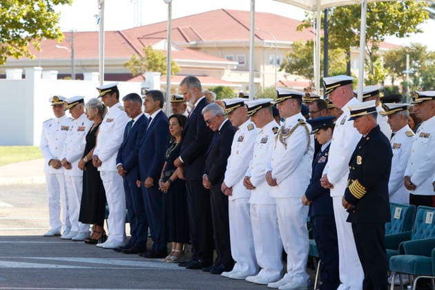 Felipe VI Visits the Rota Base on the 25th Anniversary of the 9 11 Terrorist Attacks in the U.S. King Felipe VI, alongside Defense Minister Margarita Robles, at the tribute to the victims of 9 11 at the Rota Base September 11, 2026, in Rota, Cádiz, Andalusia, Spain King Felipe VI attended a tribute this Friday, organized by military personnel from Spain and the United States, to the victims of the September 11, 2001, terrorist attacks—which mark their 25th anniversary this year— at the Rota Naval Base, Cádiz, September 11, 2026, Cádiz, Andalusia, Spain Copyright: xNachoxFradex 7765216