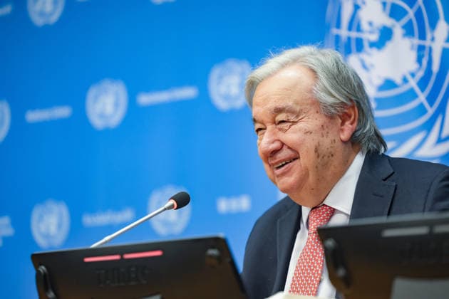 September 16, 2026, New York, New York, United States: United Nations Secretary-General ANTONIO GUTERRES smiles at a question from the press during his final press conference ahead of the UN General Assemblyâ€⠢s annual High-Level Week as Secretary-General, at UN Headquarters. Ahead of UNGA81, Guterres addressed escalating global conflicts and geopolitical divisions, the climate crisis, widening inequality and the rapid development of artificial intelligence, calling for stronger international cooperation, respect for the UN Charter and international law, and greater global safeguards around AI. Guterresâ€⠢ second and final term as UN Secretary-General concludes at the end of 2026. New York United States - ZUMAo116 20260916_znp_o116_009 Copyright: xBiancaxOterox