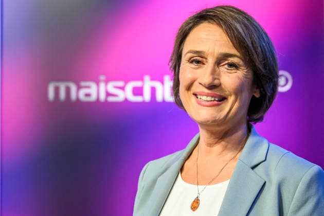 im Bild v.l.: Sandra Maischberger, GER, Berlin, Studio, zu Gast bei Maischberger, politische Talkshow, TV, Format, mit Moderatorin Sandra Maischberger, Das Erste, aus Adlershof Am Studio 20, 16.09.2026, Copyright: HMBxMedia UwexKoch
