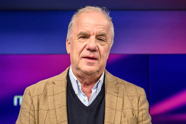 im Bild v.l.: Hubertus Meyer-Burckhardt (Moderator und TV-Produzent), GER, Berlin, Studio, zu Gast bei Maischberger, politische Talkshow, TV, Format, mit Moderatorin Sandra Maischberger, Das Erste, aus Adlershof Am Studio 20, 16.09.2026, Copyright: HMBxMedia UwexKoch