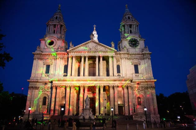 Mykola Kabluka s The Point of Unity unveiled as part of The Design Festival 2026 at St. Paul s Cathedral, London, UK - 16 September, 2026 A general view of Soul - an audiovisual artwork projected across the facade of St. Paul s Cathedral, London, England, UK on Wednesday 16 September, 2026 as part of the Design Festival 2026., Credit:Justin Ng Avalon UK, England, London, St. Paul s Cathedral Copyright: xJustinxNgx xAvalonx 1135415568