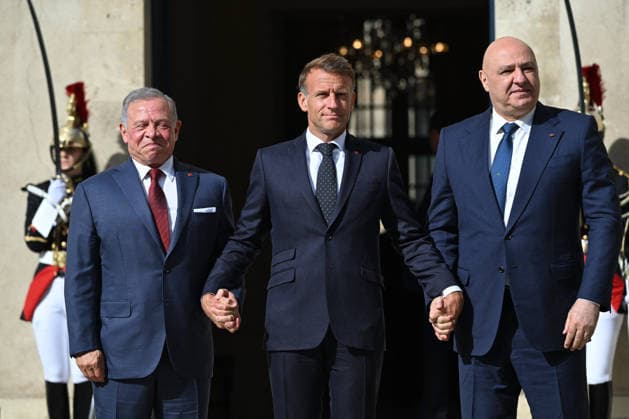 Emmanuel Macron, President of the French Republic; King Abdullah II of Jordan; Joseph Aoun, President of Lebanon. President Macron of the French Republic hosted the King of Jordan and Joseph Aoun, President of the Lebanese Republic, for a meeting at the Hôtel des Invalides in Paris, on September 17, 2026. The three leaders are working to strengthen Lebanon’s sovereignty and security, which are essential to the stability of the entire region. Together, they open a meeting of high-level military experts as part of the Aqaba Process, aimed at supporting the Lebanese Armed Forces, a pillar of the country’s sovereignty and indispensable for enabling the state to fully ensure the security of its territory and exercise the state’s monopoly on arm Copyright: xJeannexAccorsini Pool BestimagexJeannexAccorsini Pool Bestimagex