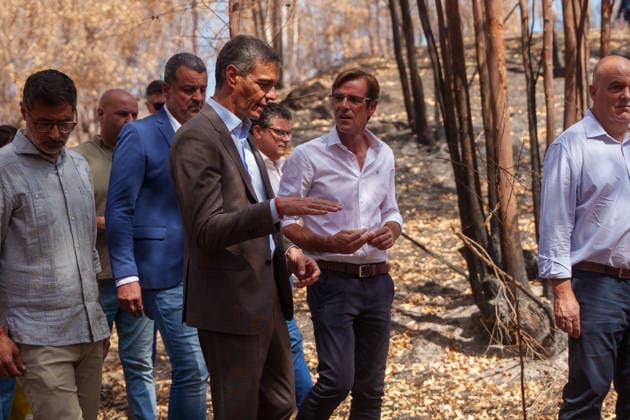 Pedro Sánchez Meets in Niebla with the Mayors of the Municipalities Affected by the Fire. Prime Minister Pedro Sánchez 3i visits the area devastated by this summer’s fire. September 17, 2026, in Niebla, Huelva, Andalusia, Spain. On Thursday, Spanish Prime Minister Pedro Sánchez called for action to address the causes of the Niebla fire—the largest wildfire in the country’s history—which, in his view, starkly revealed the consequences of a climate emergency, and for this reason, he has called for building, through public-private partnership, a stronger and more prosperous country. SEPTEMBER 17, 2026 Francisco J Niebla, Huelva, Andalusia, Spain Niebla, Huelva, Andalusia, Spain Spain Copyright: xFranciscoxJ.xOlmox 7781629