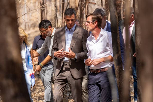 Pedro Sánchez Meets in Niebla with the Mayors of the Municipalities Affected by the Fire. Prime Minister Pedro Sánchez visits the area devastated by this summer’s fire. September 17, 20226, in Niebla, Huelva, Andalusia, Spain. On Thursday, Spanish Prime Minister Pedro Sánchez called for action to address the causes of the Niebla fire—the largest wildfire in the country’s history—which, in his view, starkly revealed the consequences of a climate emergency, and for that reason, he has called for the creation, through a public-private partnership, of a stronger and more prosperous country. SEPTEMBER 17, 2026 Francisco J Niebla, Huelva, Andalusia, Spain Niebla, Huelva, Andalusia, Spain Spain Copyright: xFranciscoxJ.xOlmox 7781615